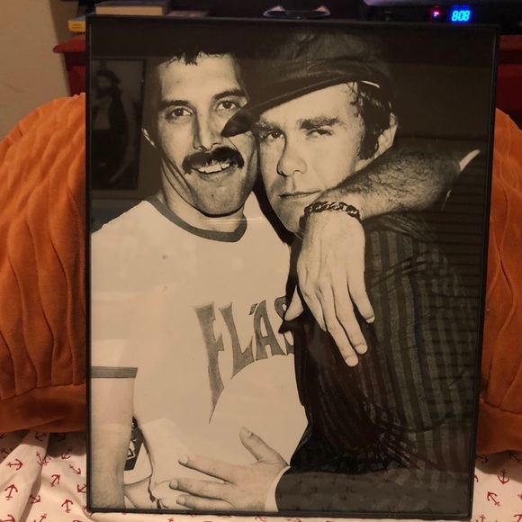FREDDIE MERCURY * QUEEN * ELTON JOHN * RARE PHOTO - Picture 1 of 11